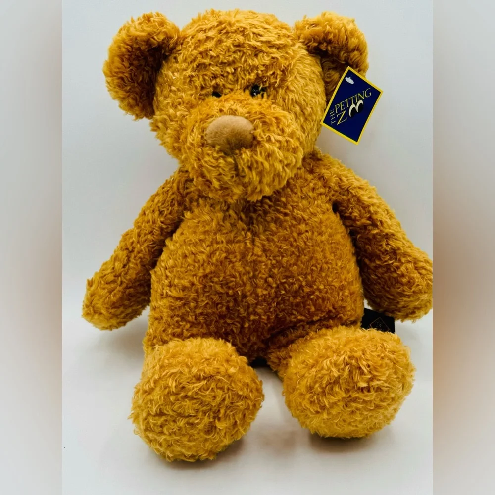 Petting Zoo 1994 16” Curly Haired‎ Plush Teddy Bear NWT